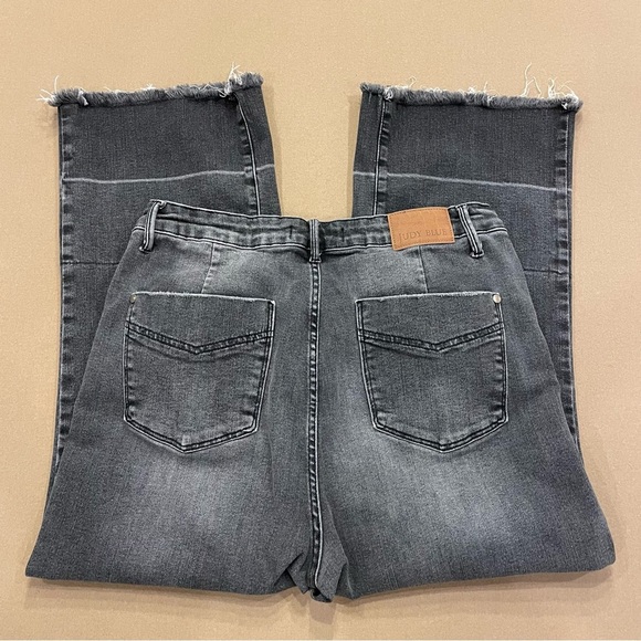 Just Blue Wide Leg Cropped Jeans Washed Grey Size 15/32 - Picture 6 of 14